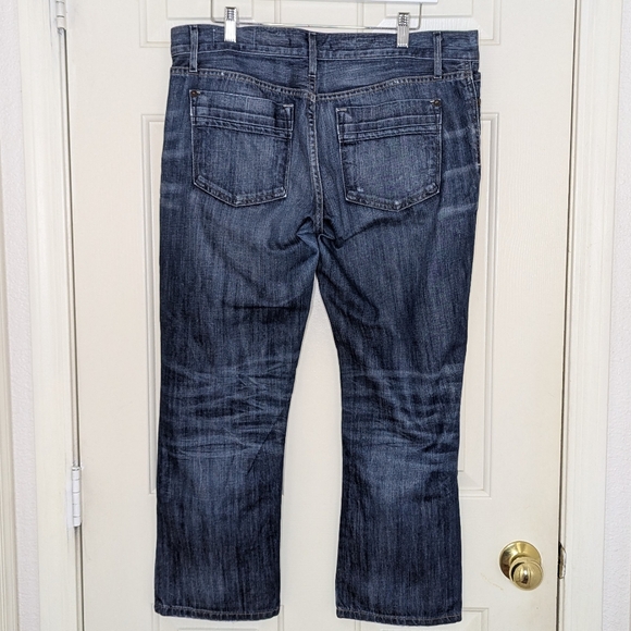 Gap Distressed Limited Edition Ankle Jeans Women's Size 10 Dark Wash - Picture 2 of 11